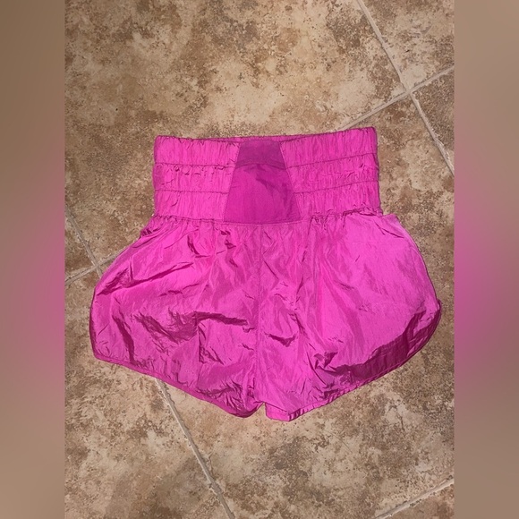 Free people movement the at home athletic shorts in passion fruit pink - Picture 3 of 5